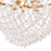 Fredrick Ramond Myra 6Lt 24" Semi-Flush Mount, Brass/Rock Crystal