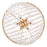 Fredrick Ramond Myra 6Lt 24" Semi-Flush Mount, Brass/Rock Crystal