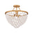 Fredrick Ramond Myra 4 Light Medium Semi-Flush Mount, Brass - FR41593DA