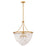Fredrick Ramond Myra 6Lt 24" Chandelier, Brass/Rock Crystal - FR41594DA