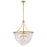 Fredrick Ramond Myra 6Lt 24" Chandelier, Brass/Rock Crystal