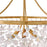 Fredrick Ramond Myra 6Lt 24" Chandelier, Brass/Rock Crystal