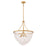 Fredrick Ramond Myra 6Lt 24" Chandelier, Brass/Rock Crystal