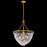 Fredrick Ramond Myra 6Lt 24" Chandelier, Brass/Rock Crystal