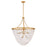 Fredrick Ramond Myra 9Lt 35" Chandelier, Brass/Rock Crystal - FR41595DA