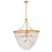 Fredrick Ramond Myra 9Lt 35" Chandelier, Brass/Rock Crystal