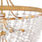 Fredrick Ramond Myra 9Lt 35" Chandelier, Brass/Rock Crystal