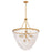 Fredrick Ramond Myra 9Lt 35" Chandelier, Brass/Rock Crystal