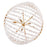 Fredrick Ramond Myra 9Lt 35" Chandelier, Brass/Rock Crystal
