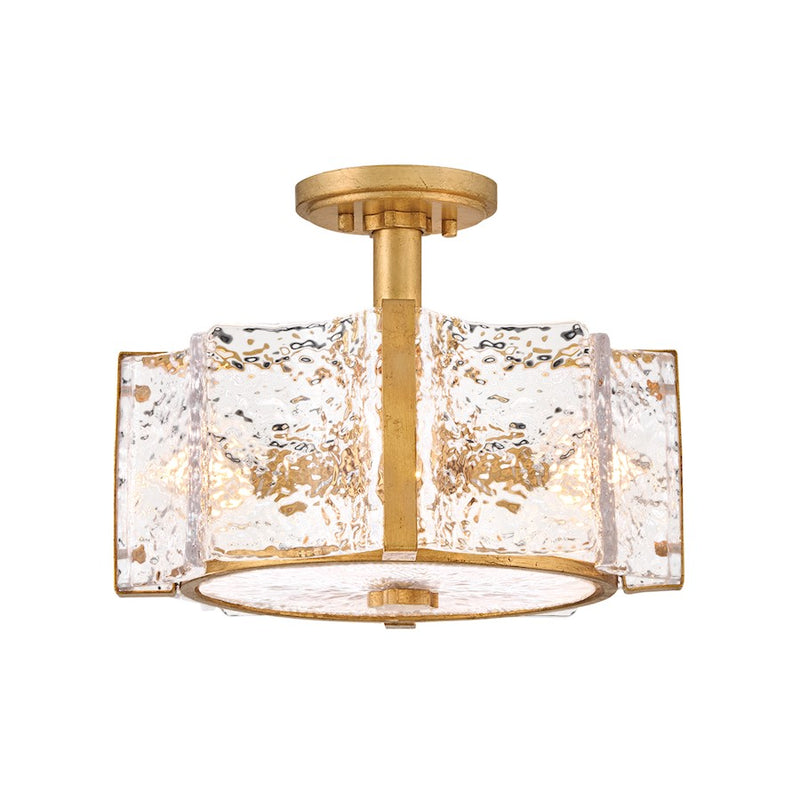 Fredrick Ramond Florian 4 Light Medium Semi-Flush Mount, Brass