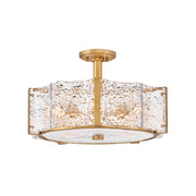 Fredrick Ramond Florian 5 Light Medium Semi-Flush Mount, Brass - FR41603DA