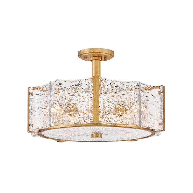 Fredrick Ramond Florian 5 Light Medium Semi-Flush Mount, Brass