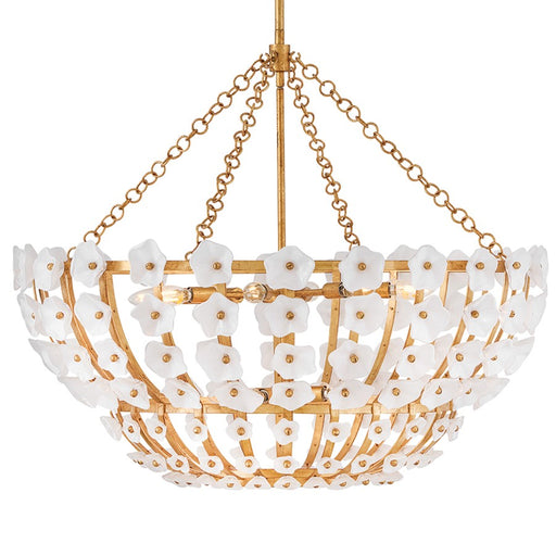 Fredrick Ramond Azalea 12Lt Chandelier, Brass/Clear White Inside - FR41636DA