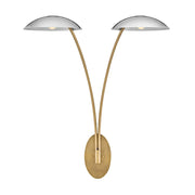 Fredrick Ramond Glenn 2 Light Large Sconce, Heritage Brass/Chrome - FR41642HB-CM