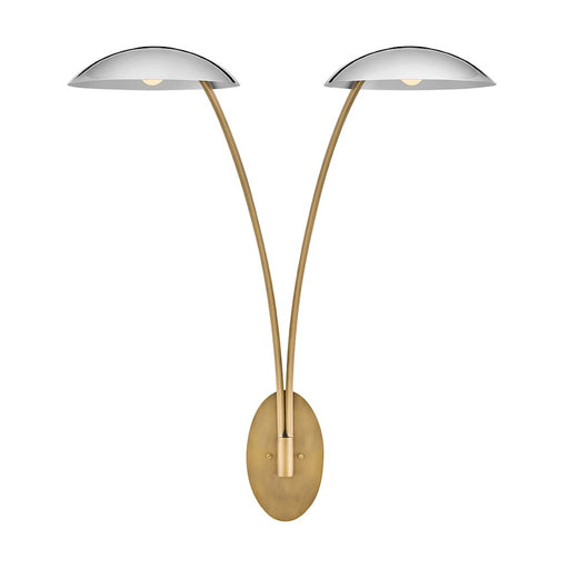 Fredrick Ramond Glenn 2 Light Large Sconce, Heritage Brass/Chrome - FR41642HB-CM