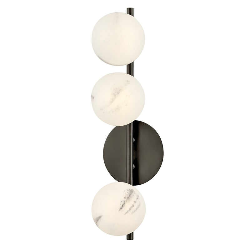Fredrick Ramond Selene 3 Light Large Sconce, Black Oxide