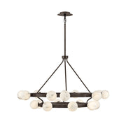 Fredrick Ramond Selene 18Lt 48" Multi Tier Chandelier, Black Oxide - FR41905BX