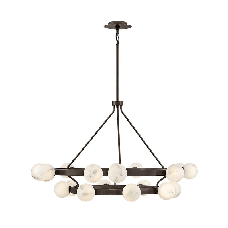 Fredrick Ramond Selene 18Lt 48" Multi Tier Chandelier, Black Oxide - FR41905BX