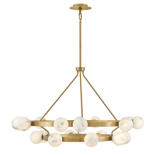 Fredrick Ramond Selene 18Lt Chandelier, Lacquered Brass/Swirled - FR41905LCB