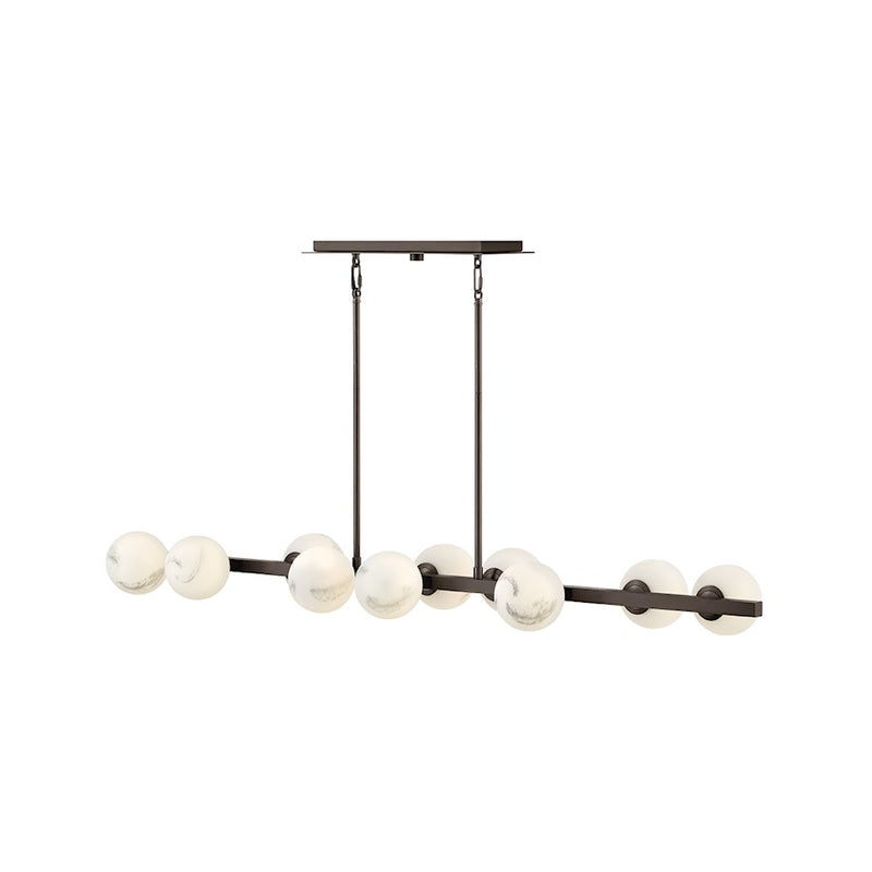 Fredrick Ramond Selene 10 Light Large Linear Chandelier, Black Oxide