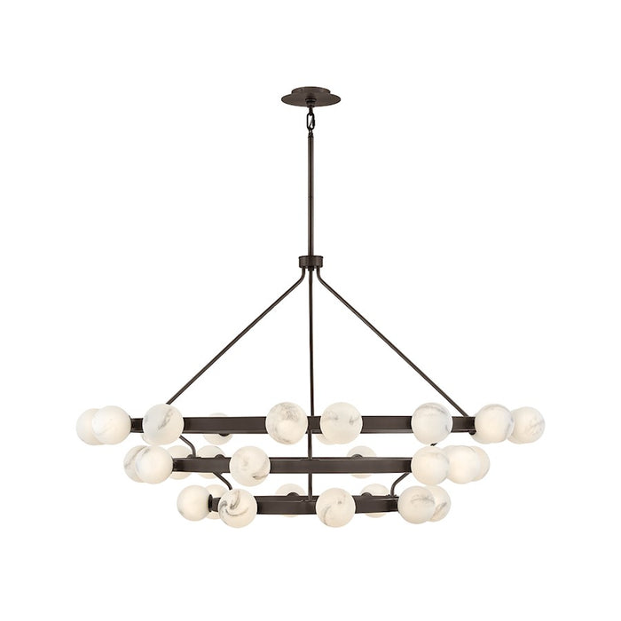 Fredrick Ramond Selene 36Lt 60" Multi Tier Chandelier, Black Oxide - FR41908BX