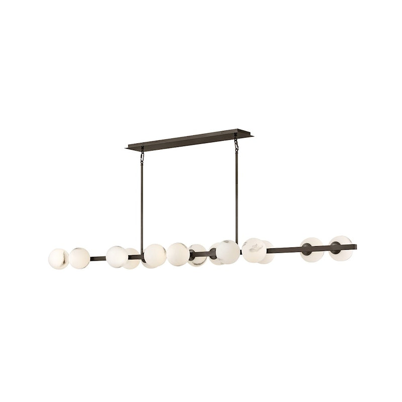Fredrick Ramond Selene 14 Light Large Linear Chandelier, Black Oxide