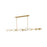 Fredrick Ramond Selene 14Lt 12" Linear Chandelier, Lacquered Brass - FR41909LCB