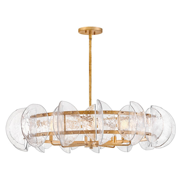 Fredrick Ramond Seraphina 8Lt Chandelier, Brass/Clear Pressed - FR41926DA