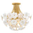 Fredrick Ramond Marianne 4Lt Semi-Flush Mount, Gold/Ceramic/Clear Pressed - FR41961DG