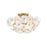 Fredrick Ramond Marianne 3 Light 21" Semi-Flush Mount, Deluxe Gold - FR41963DG
