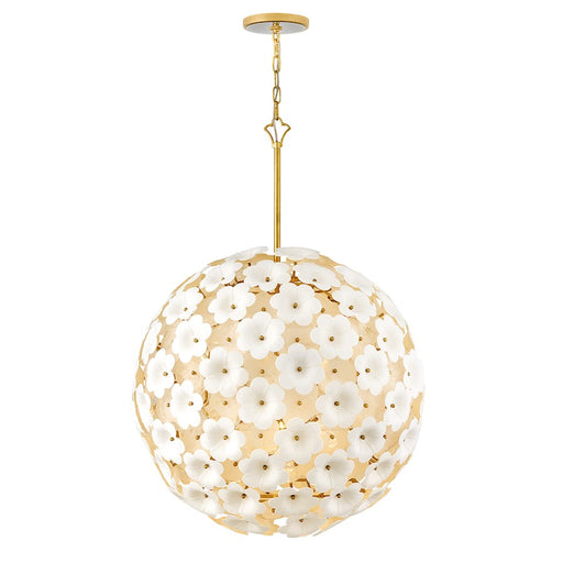 Fredrick Ramond Marianne 7 Light 28" Globe Chandelier, Deluxe Gold - FR41966DG