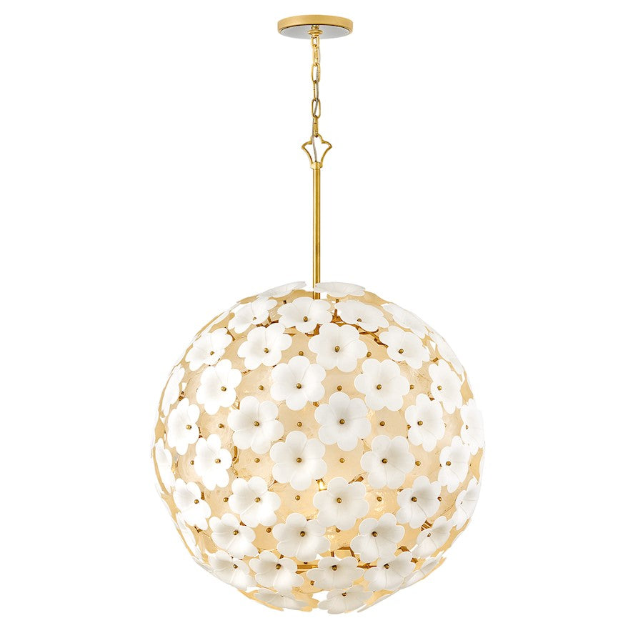 Fredrick Ramond Marianne 7 Light 28" Globe Chandelier, Deluxe Gold - FR41966DG
