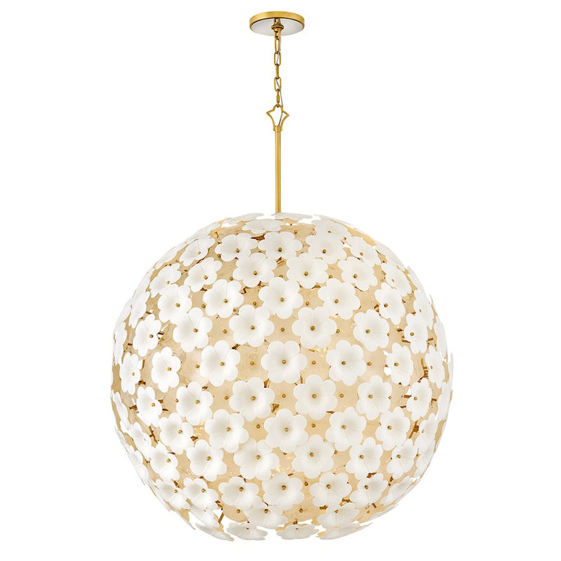 Fredrick Ramond Marianne 9 Light Large Globe Chandelier, Deluxe Gold - FR41967DG
