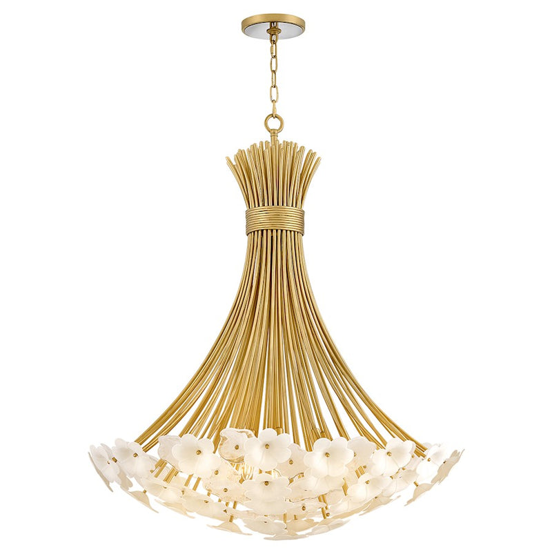 Fredrick Ramond Marianne 8 Light Large Chandelier, Deluxe Gold