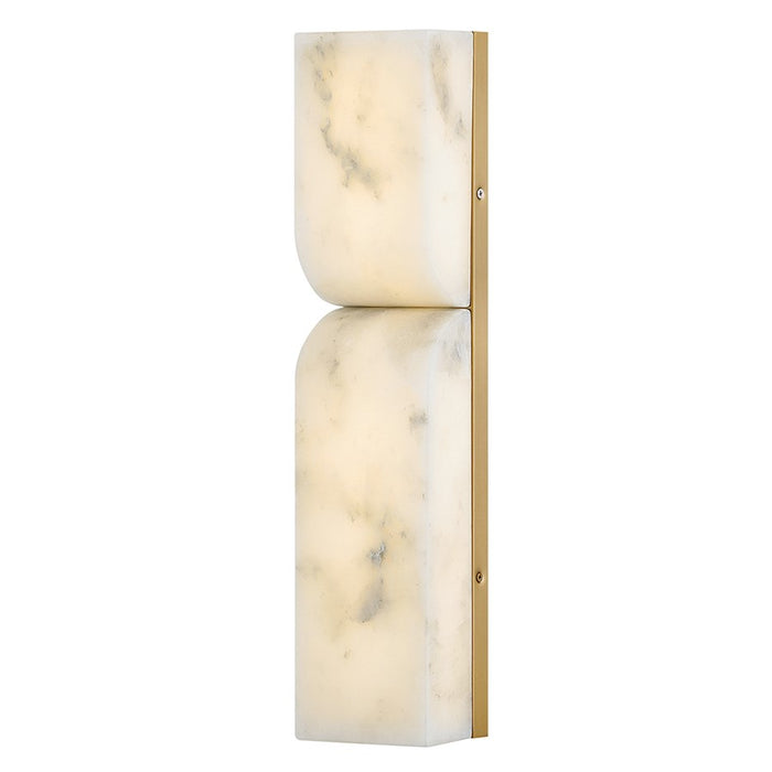 Fredrick Ramond Alune 20" Wall Mount, Lacquered Brass/Alabaster - FR41970LCB
