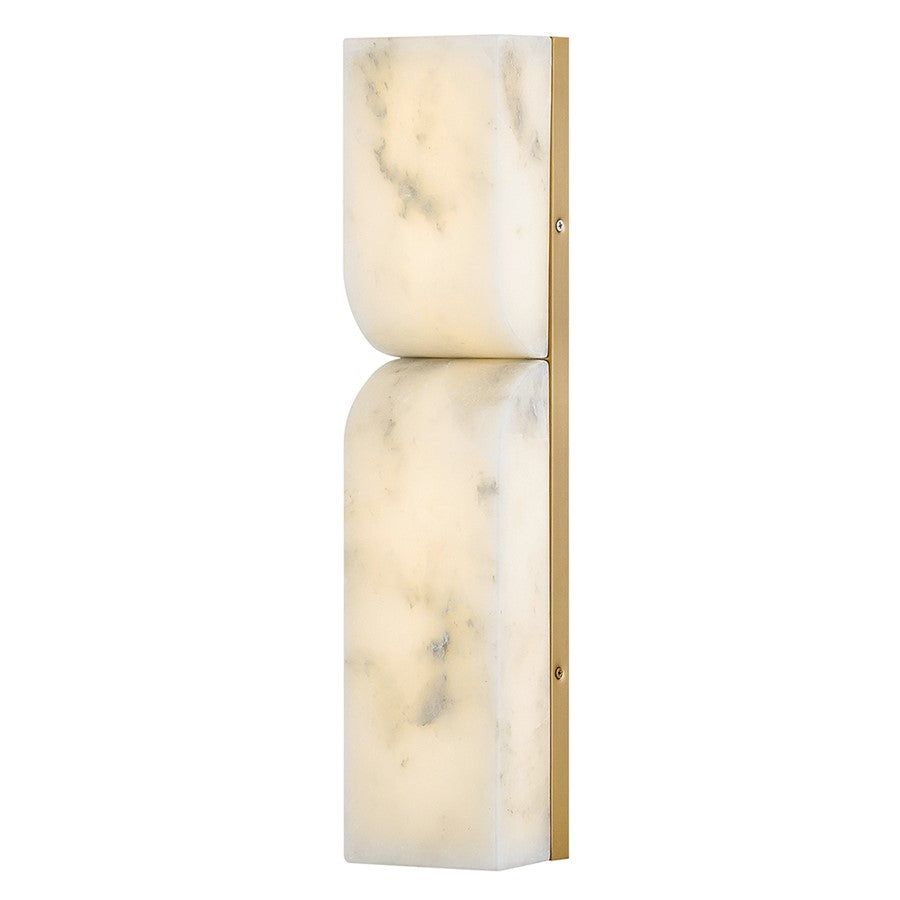 Fredrick Ramond Alune 20" Wall Mount, Lacquered Brass/Alabaster - FR41970LCB