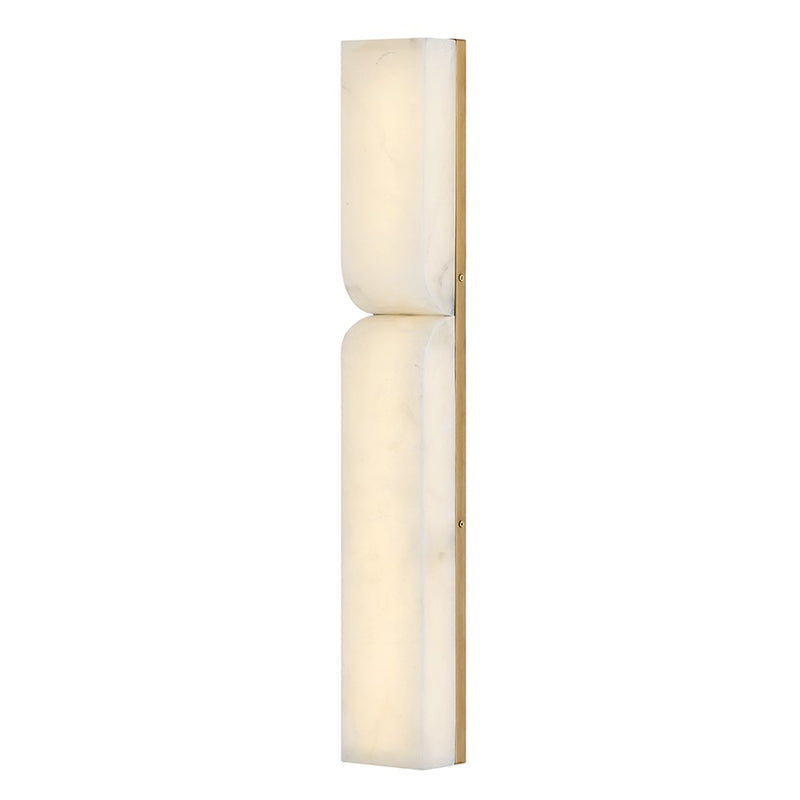 Fredrick Ramond Alune 32" Wall Mount, Lacquered Brass/Alabaster