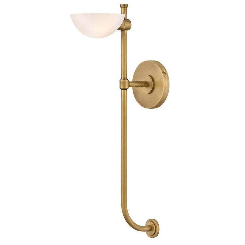 Fredrick Ramond Merit 1Lt Wall Mount, Brass/Etched White Inside - FR42110HB