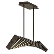 Fredrick Ramond Stitch Chandelier, Black Oxide/Polycarbonate Lens - FR42455PBO