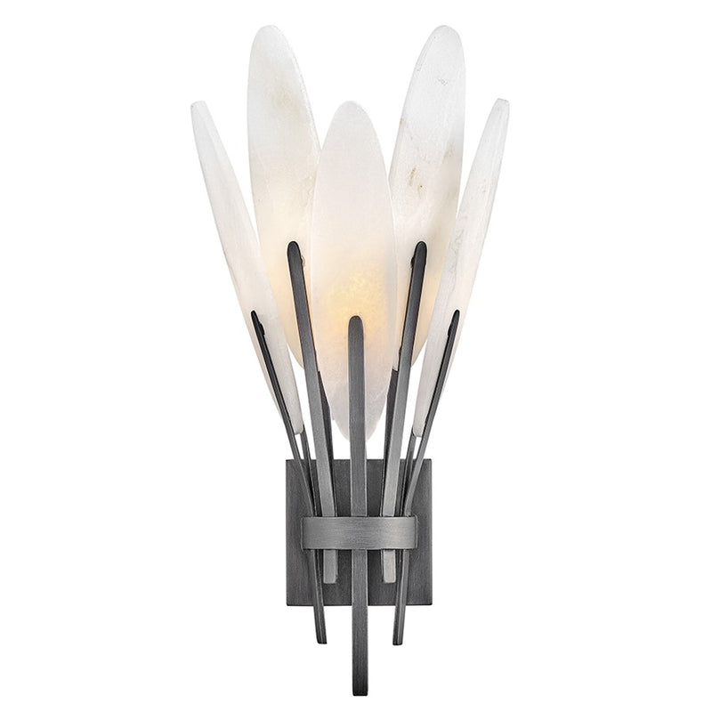 Fredrick Ramond Nerine 1Lt Wall Mount, Brushed Graphite/Alabaster