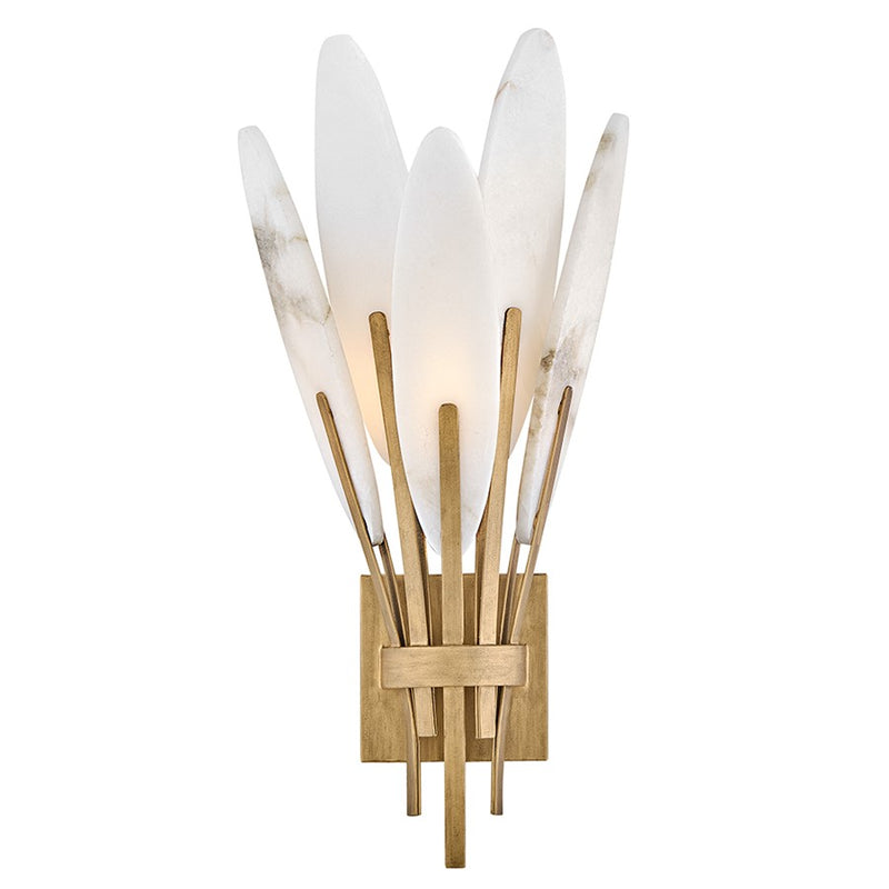 Fredrick Ramond Nerine 1Lt Wall Mount, Burnished Gold/Alabaster