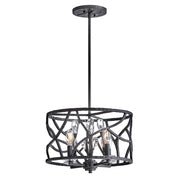 Fredrick Ramond Eve 4Lt Convertible Flush Mount, Brushed Graphite - FR46801BGR