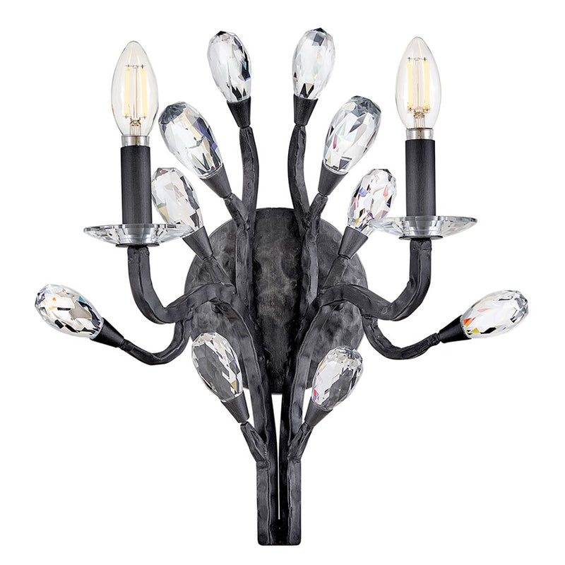 Fredrick Ramond Eve 2 Light Wall Mount, Brushed Graphite