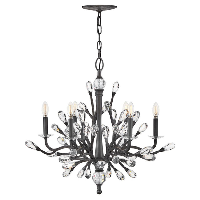 Fredrick Ramond Eve 6 Light Chandelier, Brushed Graphite - FR46806BGR