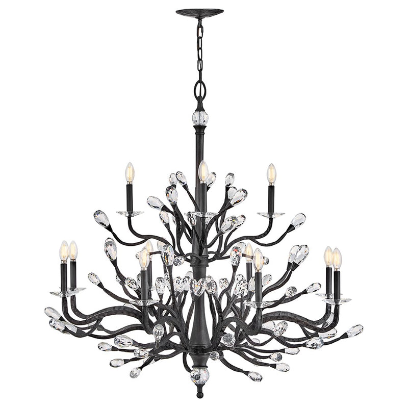 Fredrick Ramond Eve 12 Light Hanging, Brushed Graphite