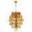 Fredrick Ramond Perriand 40Lt 30" Chandelier, Unlacquered Brass/Amber - FR46856UB