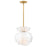 Fredrick Ramond Fantine 6Lt Pendant, Unlacquered Brass/White Frosted - FR46897UB