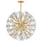 Fredrick Ramond Maya 12 Light Chandelier, Unlacquered Brass/Clear - FR46905UB