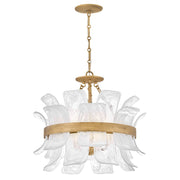 Fredrick Ramond Fleur 5 Light Chandelier, Burnished Gold/Swirled - FR46911BNG