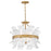 Fredrick Ramond Fleur 5 Light Chandelier, Burnished Gold/Swirled - FR46911BNG